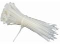 White Cable Ties, 200mm x 4.8mm, 8" Premium Nylon Zip Ties Clear/Natural, Multi-Purpose Plastic Tie Wraps, Secure Self-Locking Mechanism, for Home, Garden, Office and DIY - 50pcs. 