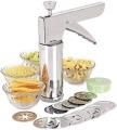 Stainless Steel Kitchen Press Gripo String Hopper Idiyappam Maker and Sev Murukku & Mixer Maker with 15 Different Jali Disk Blade (Made in India). 