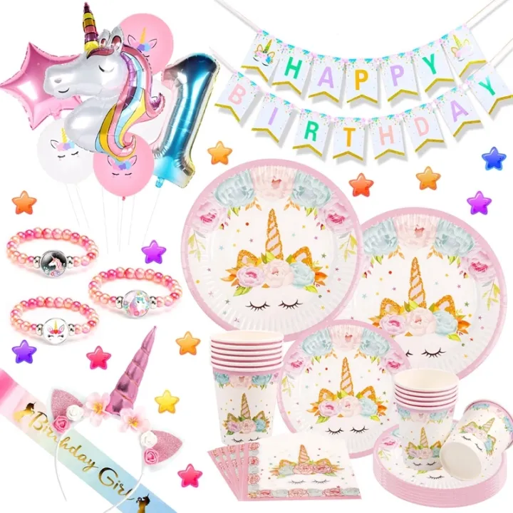 Unicorn%20Birthday%20Party%20Decoration%20Unicorn%20Tableware%20Paper%20Plates%20Cups%20Napkins%20Toys%20For%20Kids%20Birthday%20Party%20Baby%20Shower%20Girl%20-%20Image%203