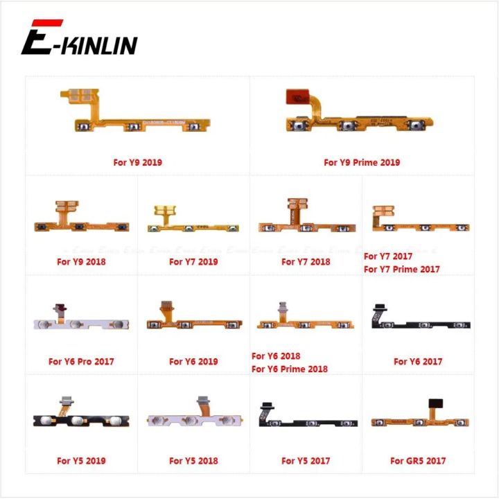 Power On Off Button Volume Switch Key Control Flex Cable Ribbon For HuaWei Y9 Y7 Y6 Pro Y5 Prime Lite GR5 2017 2018 2019 Part