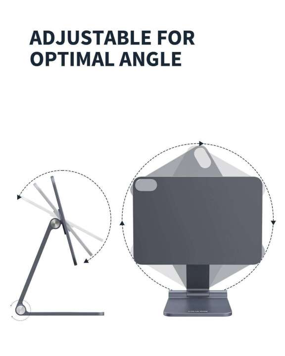 LULULOOK%20Foldable%20Magnetic%20Mini7%20Adjustable%20Desk%20Holder%20Aluminum%20Rotatable%20Floating%20Stand%20for%20Apple%20iPad%20Mini%206%20-%20Image%206