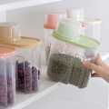 Food Storage Box Plastic Clear Container Set with Pour Lids Kitchen Storage Bottles Jars Dried Grains Tank 1.9L & 2.5l. 