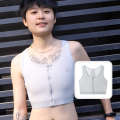 JANEST Chest Flat Slim Breast Front Zipper Trans Binder Tomboy Crop Top Cosplay Sportswear S-6XL. 
