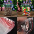 100pcs/pack Resealable Zip Lock Bags Self Seal Clear Plastic Ziplock Poly Bag Food Storage Package. 