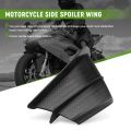 Motorcycle Winglet Aerodynamic Wing Kit Spoiler Motorcycle Wind Flow Fixing Wing for S1000RR V4 -10R R1,Bright Black. 