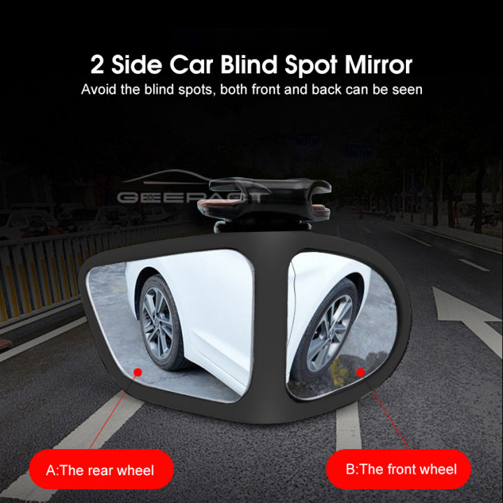 Geepact%202pcs%20Rearview%20Mirror%20360%C2%B0%20Adjustable%20Blind%20Spot%20Mirror%20Car%20side%20mirror%20Convex%20Mirror%20Double%20Side%20Reversing%20Mirror%20Auxiliary%20Mirror%20Automobile%20Exterior%20Rear%20View%20Reversing%20Parking%20Mirror%20Safety%20Driving%20-%20Image%203