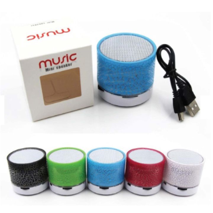 A9 LED Light Mini Bluetooth Speaker Memory Slot, USB & FM Radio