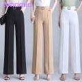 Lady Slacks Full Length ple Casual Loose Long Office Pants. 