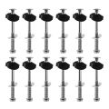 Trampoline Screws Kits, 12Pcs Galvanized Steel Trampoline Screws Fixing Accessories for Trampoline Assembly Replacement. 