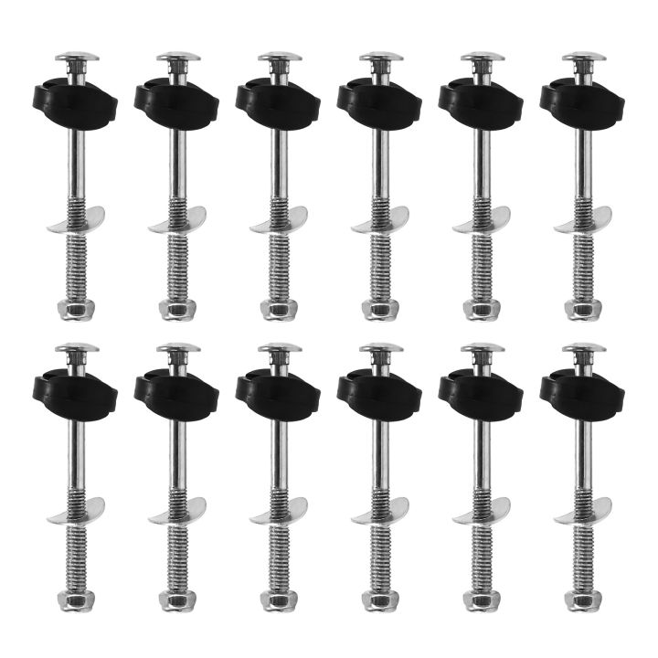 Trampoline Screws Kits, 12Pcs Galvanized Steel Trampoline Screws Fixing Accessories for Trampoline Assembly Replacement