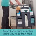 Vorix Baby Nursery Organizer Diaper Caddy Hanging Diaper Organizer for Changing Table and Crib, Diaper Stacker and Crib Organizer,Dexbaby Diaper Caddy and Nursery Organizer for Baby Essentials, Gray. 