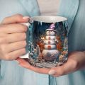 Creative 3d Ceramic Mug Space Design Snowman Santa Coffee Cup Tea Milk Mug S For Kids Adults. 