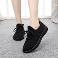 Fashion Casual Walking Breathable Non-Slip Soft Sole Pointed Toe Sneakers For Women. 