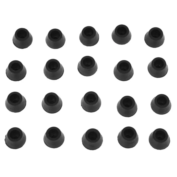 20PCS Black Chair Couch Table Rubber Furniture Leg End Caps 16mm Dia