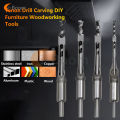 Square Hole Mortise Chisel Drill Bit Tools Wood Working Hole Saw Drill Bit Set Twist Drill Sizes 1/2 1/4 5/16 3/8 Inch. 