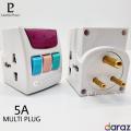 Multi Plug - Multi Socket - 5A Round Pin - Universal Plug Travel Adapter TOBO (3 Way Outlet). 