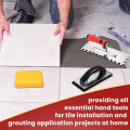 6Pcs Tile Tools Set Square Trowel 1 Rubber Grout Float and 2 Grout Sponge for Wall Floor Tiling Installation Grouting. 