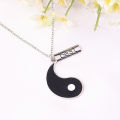 2Pcs/Set Best Friends Tai Chi Yin Yang Carved Bar Pendant Split Necklace Gift. 