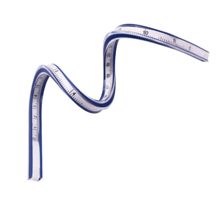 S Shape Ruler Drafting Drawing Tool Plastic Snake Shaped Ruler Serpentine Flexible ...