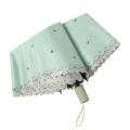 LORDWEY Lace Sunscreen Umbrella Sunshade Small Fresh Thickened Black Glue Anti-ultraviolet Simple Elegant Young Lady Cute Sun Umbrella. 