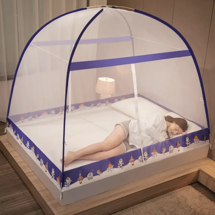 Bestenrose%20Single%20Double%20Queen%20King%20Size%20Bed%20Full%20Cover%20Foldable%20Kelambu%20Khemah%20Modern%20Stand%20Mosquito%20Net%20Tent%20Frame%20Protector%20-%20Image%205