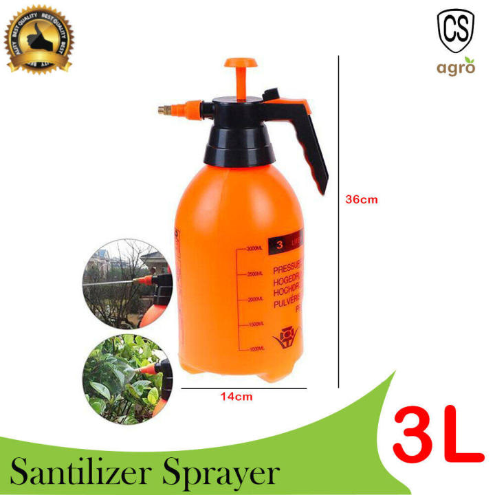 Spray Bottle 3L Pressure Can Plastic Sprayer Home Gardening Tool