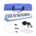 Gravier 32 Keys Melodica Made in indonesia with Soft Case 1 year warranty - Blue, pink, Green (13 Black Keys) Double Tubes Mouthpiece Air Piano Keyboard Musical Instrument with Carrying Bag - Blue indonesian melodica. 
