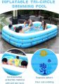 INTIME 7 Sizes Inflatable Family Swimming Pool 3 Layer Rectangular Kids Swimming Pool. 