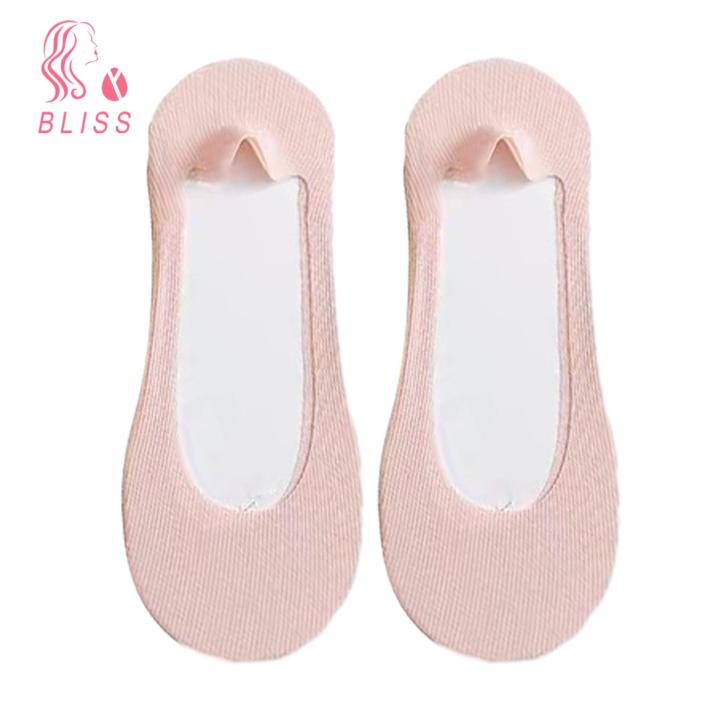 Bliss Anti-slip Boat Socks Women's Ice Silk Boat Socks Anti-slip Seamless Invisible Socks for High Heels Soft Comfortable Hollow Shallow Mouth Socks Perfect for Daily Life Sports 1 Pair Ice Silk Half