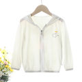 Children's Sun Protection Clothing Thin Breathable Ice Silk Cool Boys and Girls Casual Summer Hooded Jacket Outdoor Baby-Proof. 