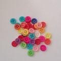 Multicolored Small Round Button. Colorful Hand Craft Button Small. 
