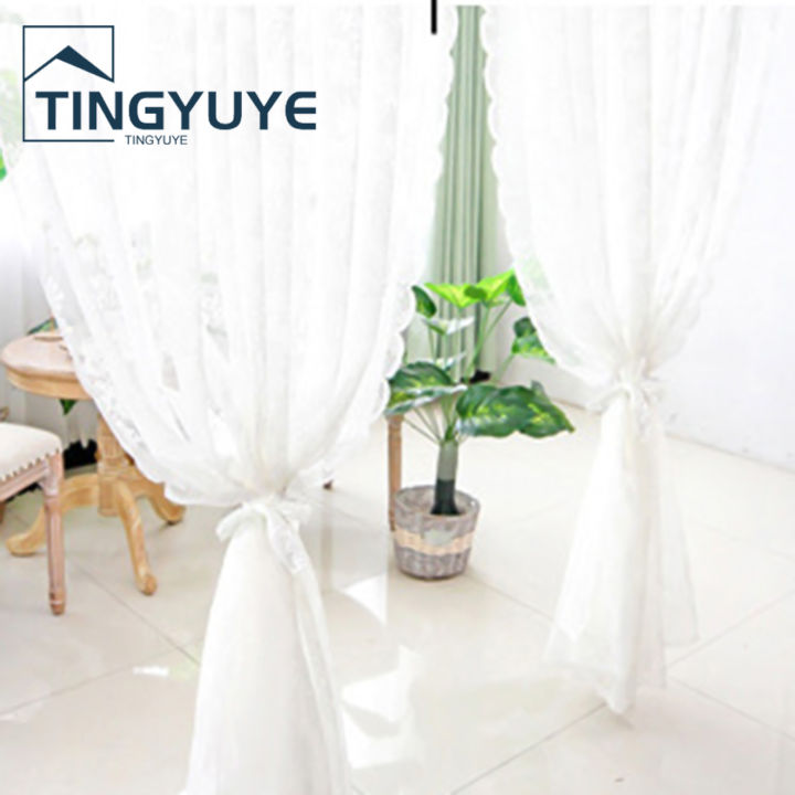 Exquisite%20Workmanship%20Window%20Treatment%20Wear-resistant%20Polyester%20White%20Lace%20Panel%20Sheer%20Curtain%20for%20Home%20-%20Image%207