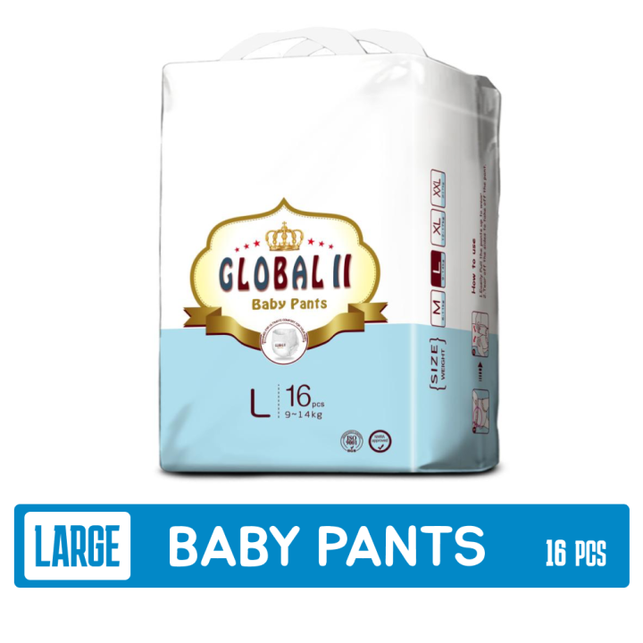 Global II Baby PANTS Large 16pcs