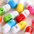 3PCS/Lot Creative Vitamin Pill Capsule Style Mini Stretch Ballpoint Pen School Office Supply Student Stationery. 