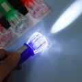 1 Pc Random Color Button Battery Powered Mini Plastic Flashlight with Hanging RopeOutdoor Travel Portable Emergency Small Torch. 
