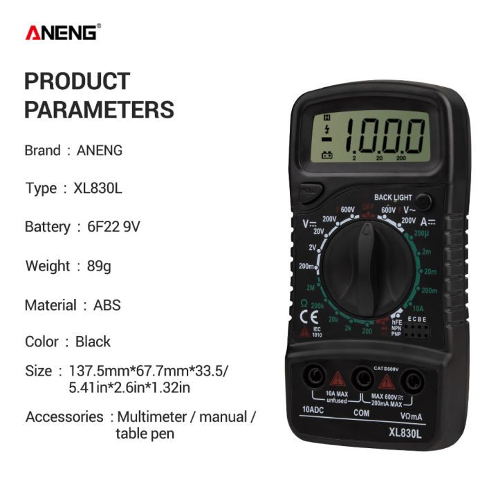 ANENG%20XL830L%20Digital%20Multimeter%20Esr%20Meter%20Testers%20Automotive%20Electrical%20Dmm%20Transistor%20Peak%20Tester%20Meter%20Capacitance%20Meter%20-%20Image%204