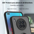 Lenuo Anti-fall Fashion Protective Phone Case For Huawei nova 8i Casing Multifunction Car Magnetic Shockproof With Ring Stand Back Cover. 