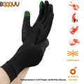 LibiLuxury Full Finger Arthritis Gloves for Men and Women, Copper Glove, Touch Screen Fingers, Hand Joint Pain, Tendonitis, 1Pair. 