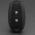 Bilchave Carbon Fiber Silicone Remote Car Case Cover Fob For SUZUKI Swift SX4 SCROSS Ignis Kizashi Vitara. 