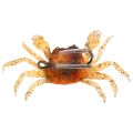 2PCS Durable Silicone Simulation Rubber Crab Soft With Double Hook Sea Fishing Bait Brown Green Orange Fishing Lures Fishing. 