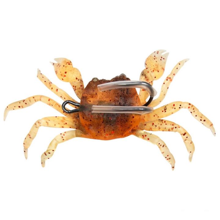 2PCS%20Durable%20Silicone%20Simulation%20Rubber%20Crab%20Soft%20With%20Double%20Hook%20Sea%20Fishing%20Bait%20Brown%20Green%20Orange%20Fishing%20Lures%20Fishing%20-%20Image%204