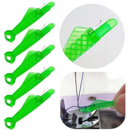 1/5PCS Quickly Auto Needle Threader DIY Sewing Tools Green Fish ...