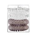 4 Pcs/Box Telephone Wire Elastic Hair Rubber Bands Transparent Spiral Hair Ties Rings Gum for Women Girls Hair Accessories. 