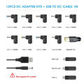 USB To DC Power Cable Universal USB To DC Jack Charging Cable Power Cord with 13 Interchangeable Plug Connectors Adapter. 