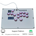 FORIDE Arcade Fighting LED Hot-Swap for Leverless Controller Xinput/Dinput Mini Buttons Console for PC/NS///Steam. 