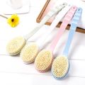 【WEJA】1pc Long Handle Bath Brush Soft Skin Massager Shower Scrubber Body Cleaning Brush Exfoliation Bathroom Accessories. 