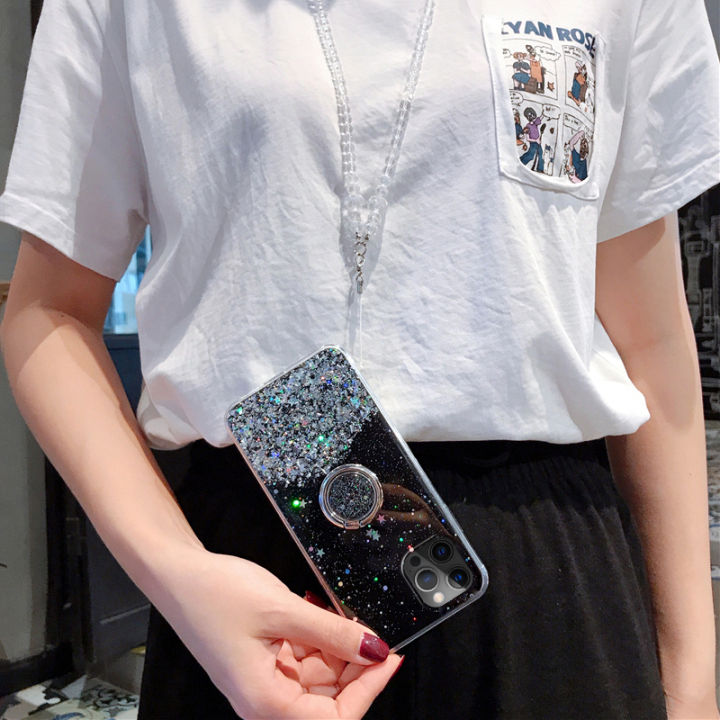 Casinglee%20for%20iPhone%2013%20Pro%20Max%20case%20Shiny%20Ring%20Glitter%20Soft%20Transparent%20Holder%20Stand%20Back%20cover%20with%20String%20for%20Apple%20iPhone%2013%20Pro%20Max%20cases%20cover%20Stars%20Moon%20Girls%20-%20Image%205