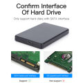 New style USB3.0/Type C 2.5'' Hard Drive Enclosure Black Mobile HDD Box USB3.1 SATA 1/2/3 SSD Case Portable Hardisk With USB C Cable. 