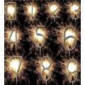Happy Birthday Party Sparkling Number Candle Spark Cake Decoration. 