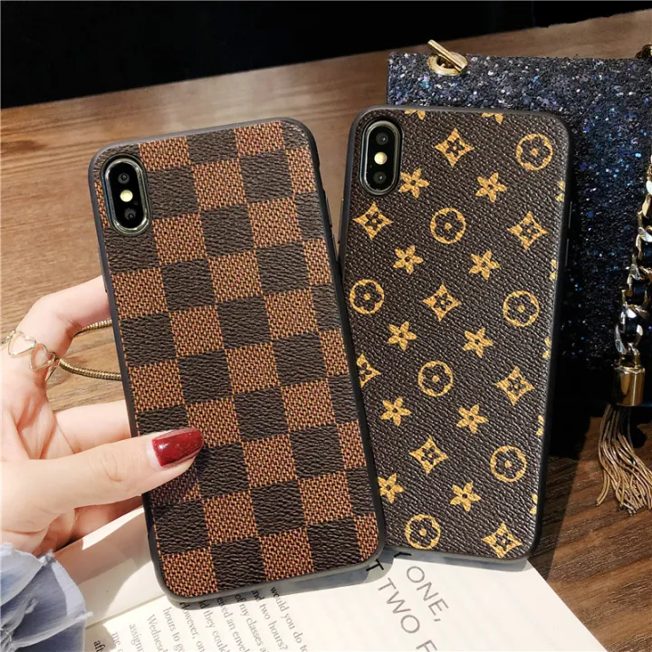 FELMYST%20Luxury%20Case%20For%20iPhone%2011%20Fashion%20LV%20Simple%20Brand%20Cute%20Soft%20border%20Mobile%20Phone%20Casing%20Girl%20Women%20Vintage%20Lattice%20Shockproof%20Cover%20-%20Image%204